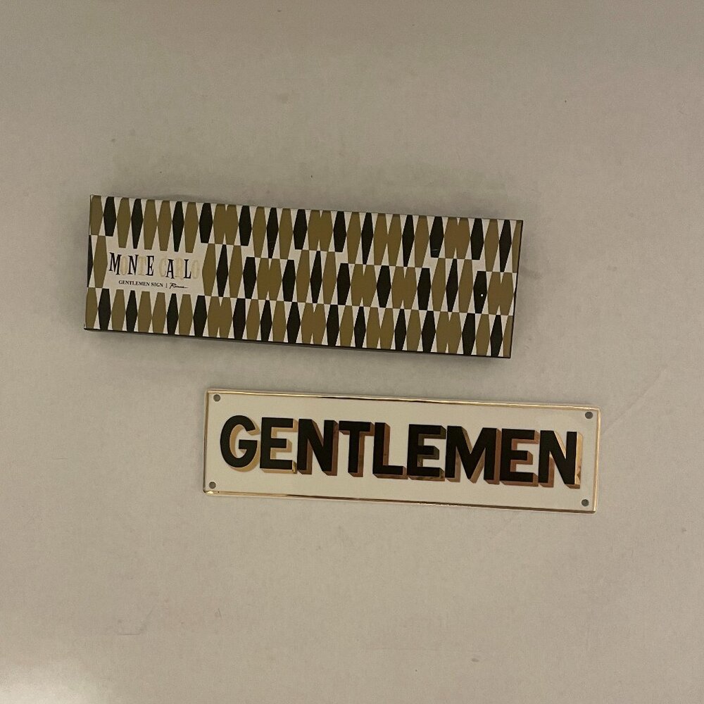 Rosanna Mote Carlo Collection ceramic Gentleman Sign